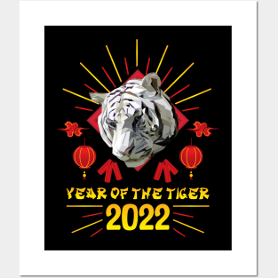 Good Luck Zodiac Happy Chinese New Year of the Tiger 2022 Posters and Art